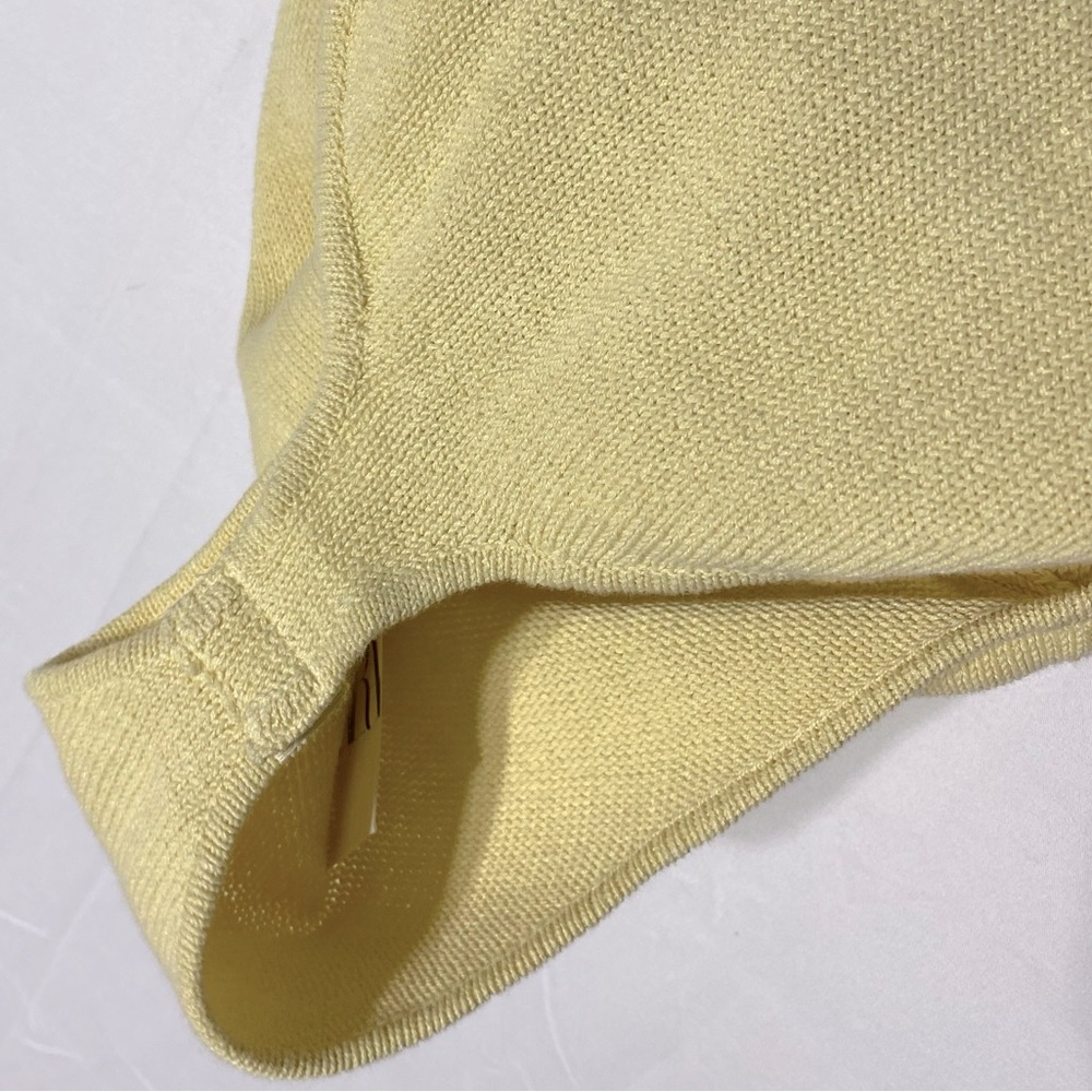 Zara Yellow Knit Low Back Bodysuit L NWT Balletcore Butter Yellow Boho Retro - Picture 7 of 11